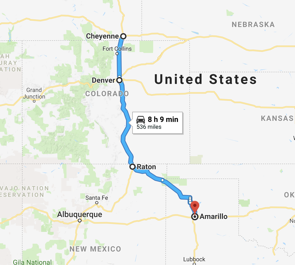 How Far is Denver Colorado from Cheyenne Wyoming